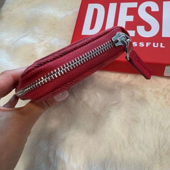 DIESEL Red Denim Zip-Around Continental Wallet - Picture 5 of 10